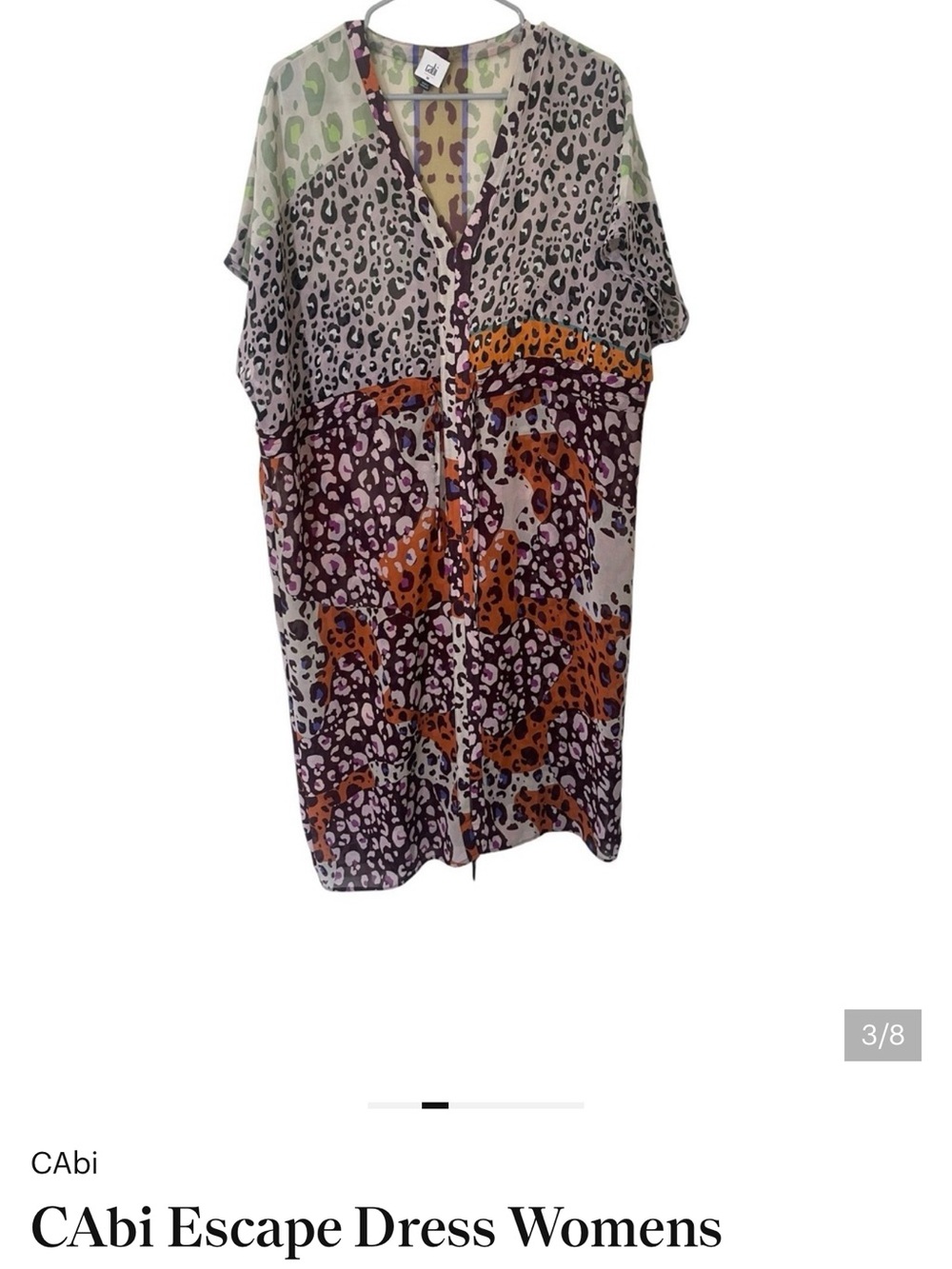 CAbi Escape Dress — Multicolor Leopard with Rust & Cream - Picture 3 of 5